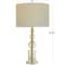 CosmoLiving by Cosmopolitan Gold Crystal Orbs Style Base Table Lamp with Drum Shade 15" x 15" x 27"